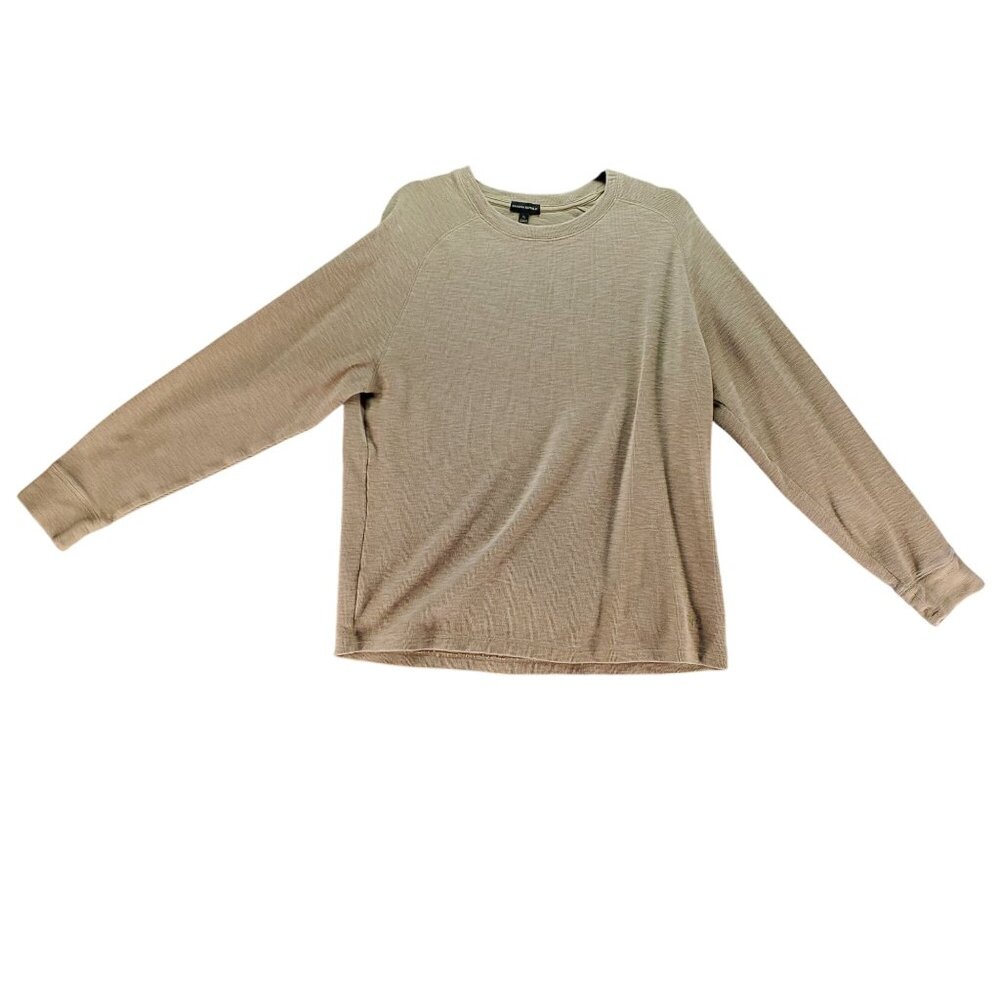 Banana Republic Sweater Womens XL Tan Long Sleeve Cotton/Polyester Pullover